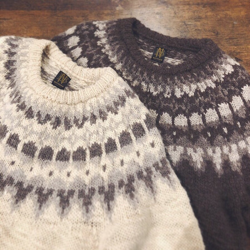 BATONER nondied-wool nordic sweater | Belluria