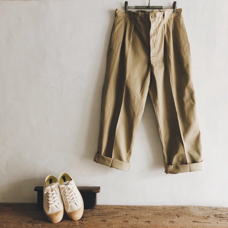 French Army M-52 Chino Trousers 26 ベルト付き